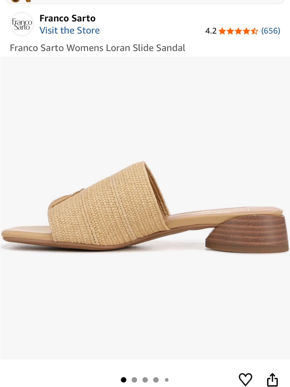 Franco Sarto Loran Woven Slide in Tan